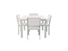 White Park City Square Dining Set with four chairs and white frame blank background