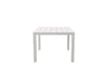 White Square Park City White Frame Dining Table Blank Background Front