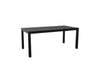 Black Park City Dining Table with Black Frame Blank Background Side