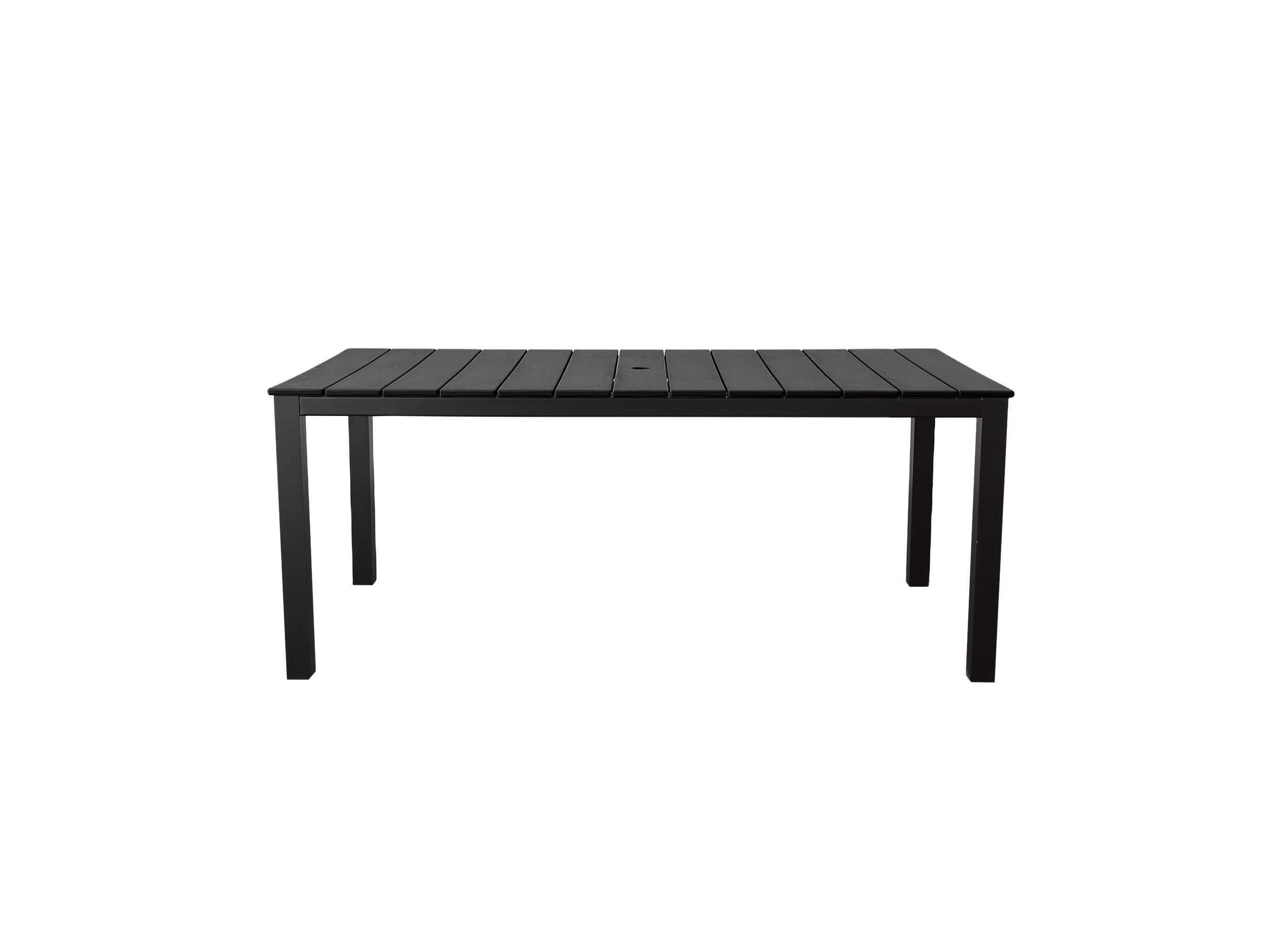 Black Park City Dining Table with Black Frame Blank Background Front