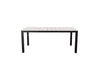 White Park City Dining Table with Black Frame Blank Background Front