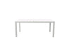 White Park City Dining Bench with White Frame Blank Background Front