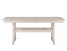 Classic Dining Table Rectangular Paper Birch Woodgrain Front View