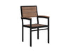 Half Park City Arm Chair Dining Antique Mahogany Slight Side View