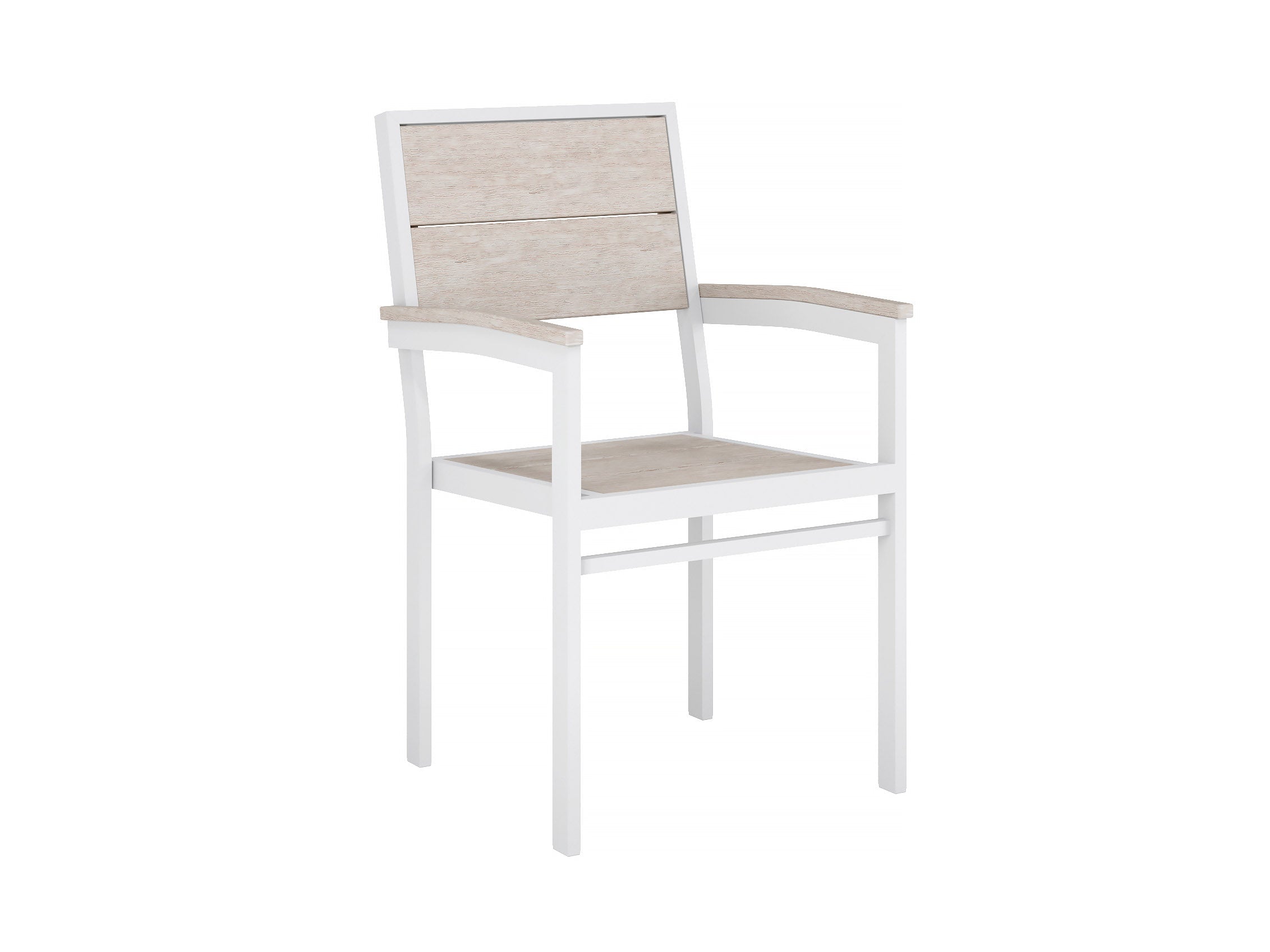 Half Park City Arm Chair Paper Birch White Frame Side View