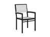 Half Park City Arm Chair Dining White Slight Side View