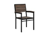 Half Park City Arm Chair Dining Brazilian Walnut Slight Side View