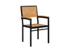 Half Park City Arm Chair Dining Natural Teak Slight Side View