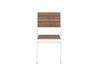 Half - Antique Mahogany Park City Dining Side Chair with White Frame Front