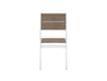 Half Park City Side Chair Beechwood White Frame Front View
