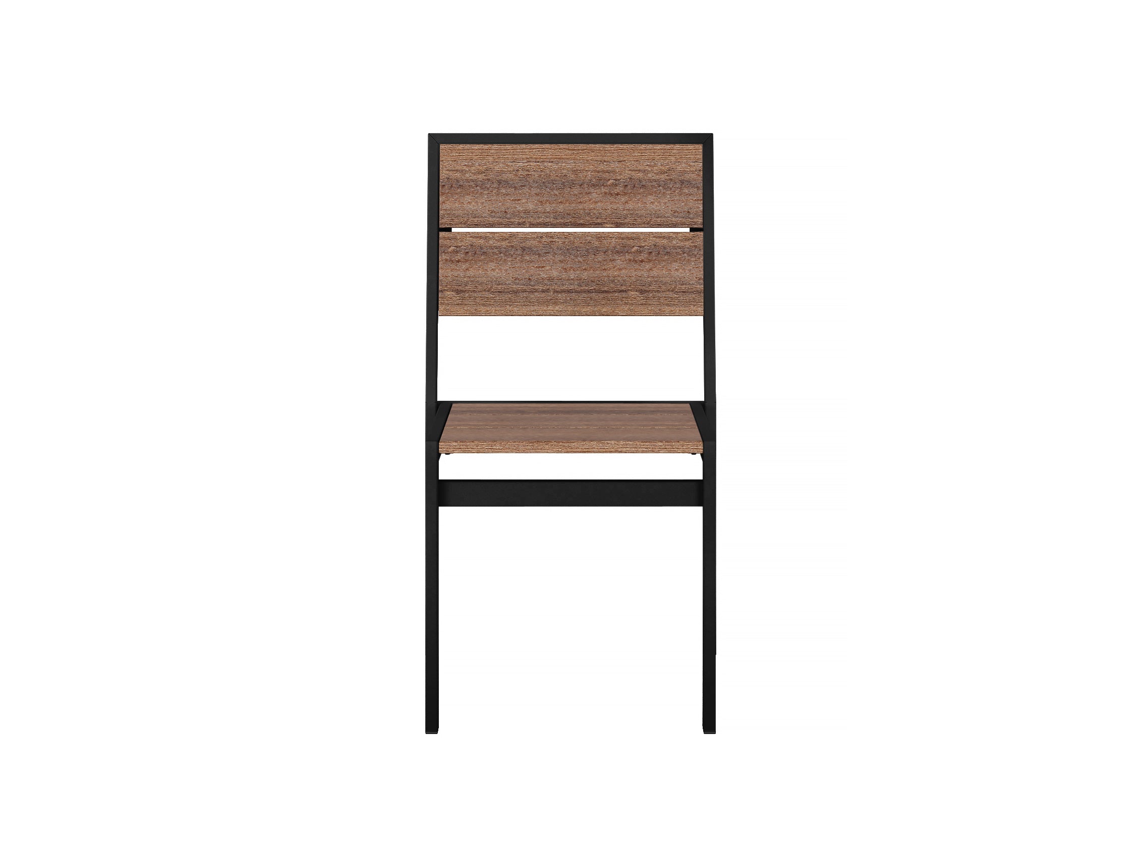 Half - Park City Side Chair with Black Frame and Antique Mahogany Tangentwood Front