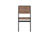 Half - Park City Side Chair with Black Frame and Antique Mahogany Tangentwood Front