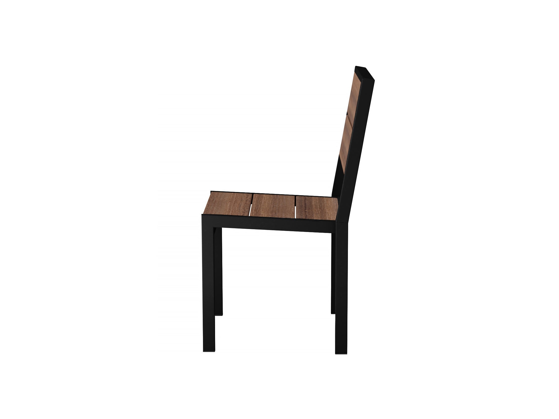 Half - Park City Side Chair with Black Frame and Antique Mahogany Tangentwood Side