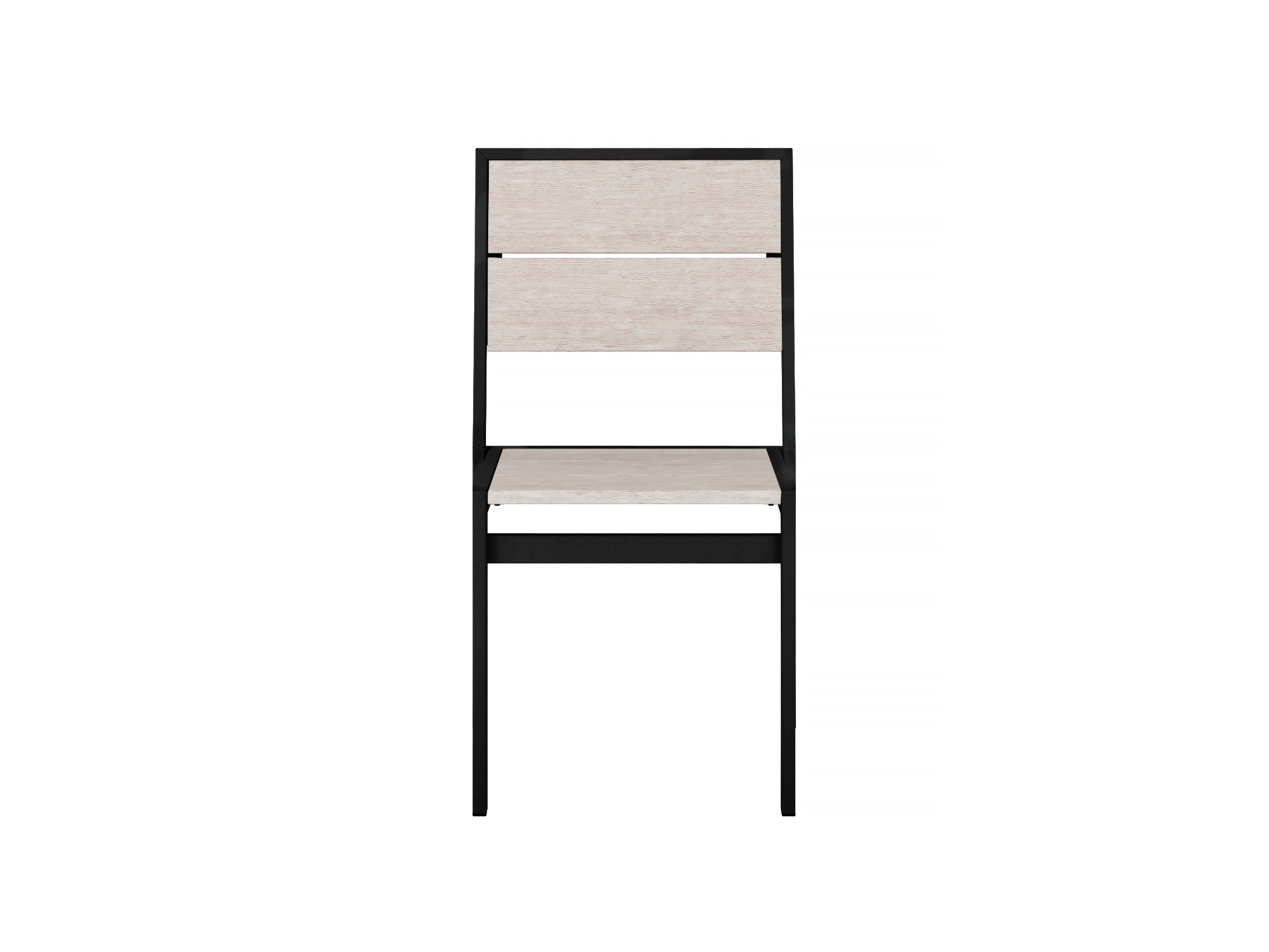 Half - Park City Side Chair with Black Frame and Paper Birch Tangentwood Front
