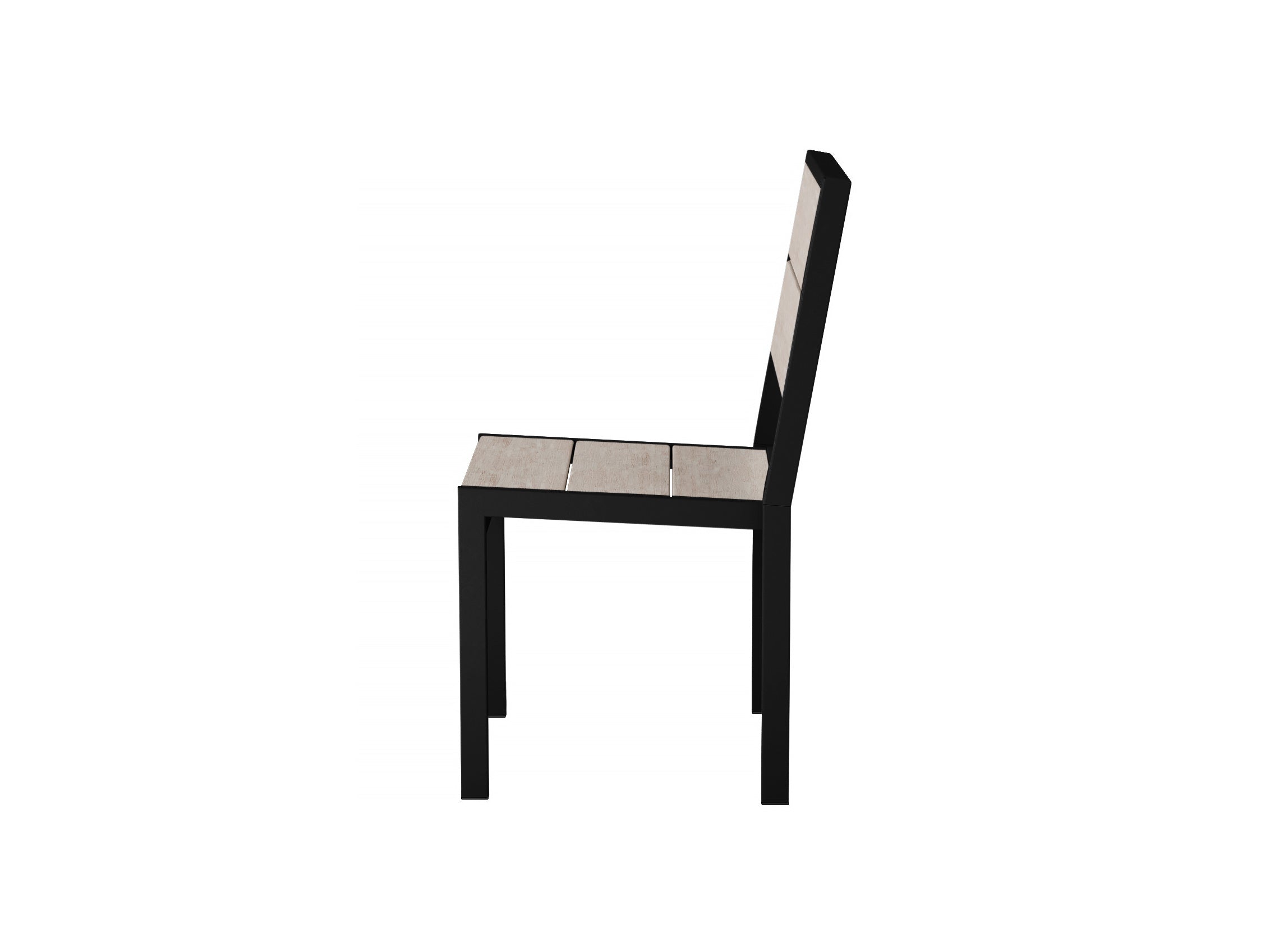 Half - Park City Side Chair with Black Frame and Paper Birch Tangentwood Side