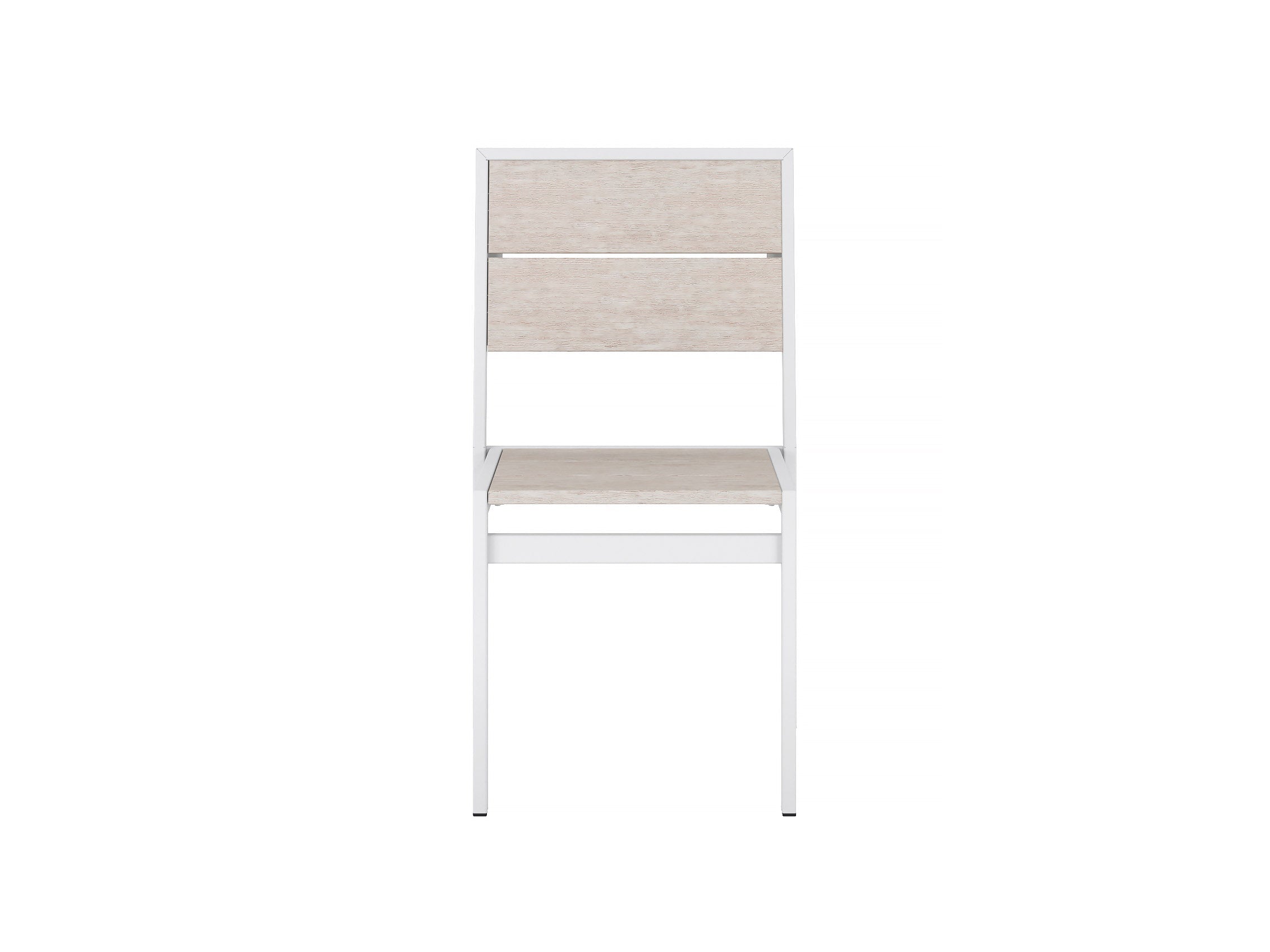Half - Paper Birch Park City Dining Side Chair with White Frame Front