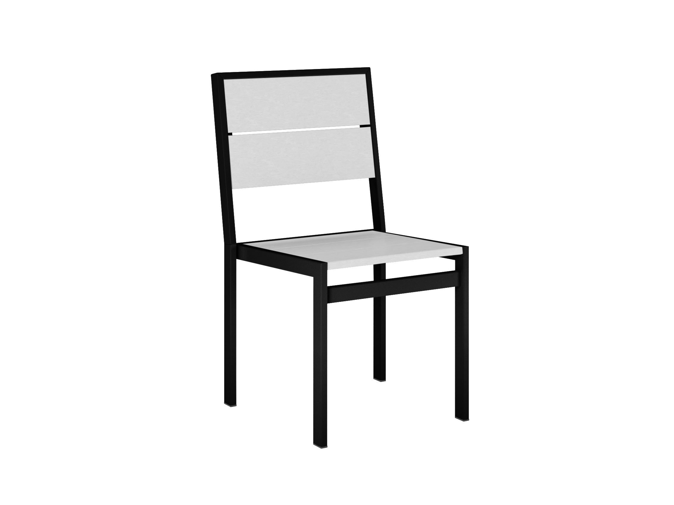 Half Park City Side Chair Dining White Slight Side View