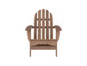 Half - Classic Adirondack Chair in Antique Mahogany Front View Blank Background