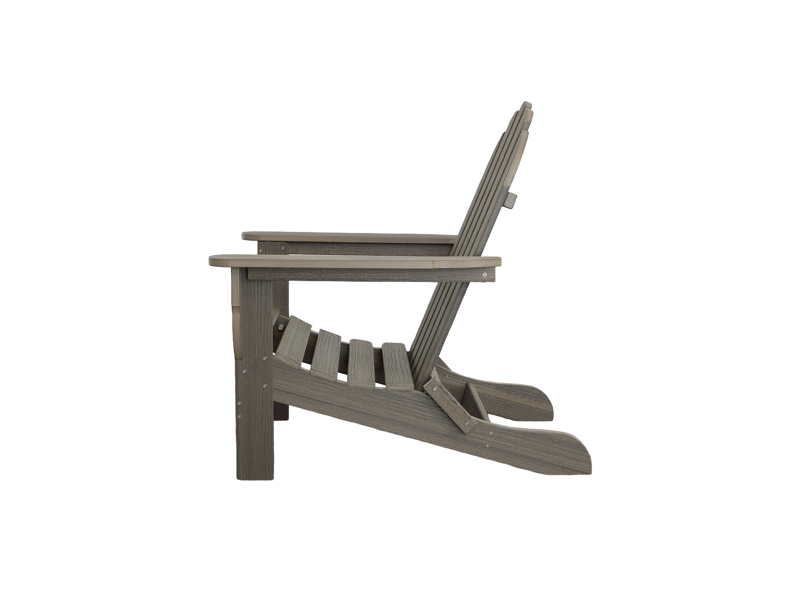 Half - Classic Adirondack Chair in Coastal Gray Side View Blank Background