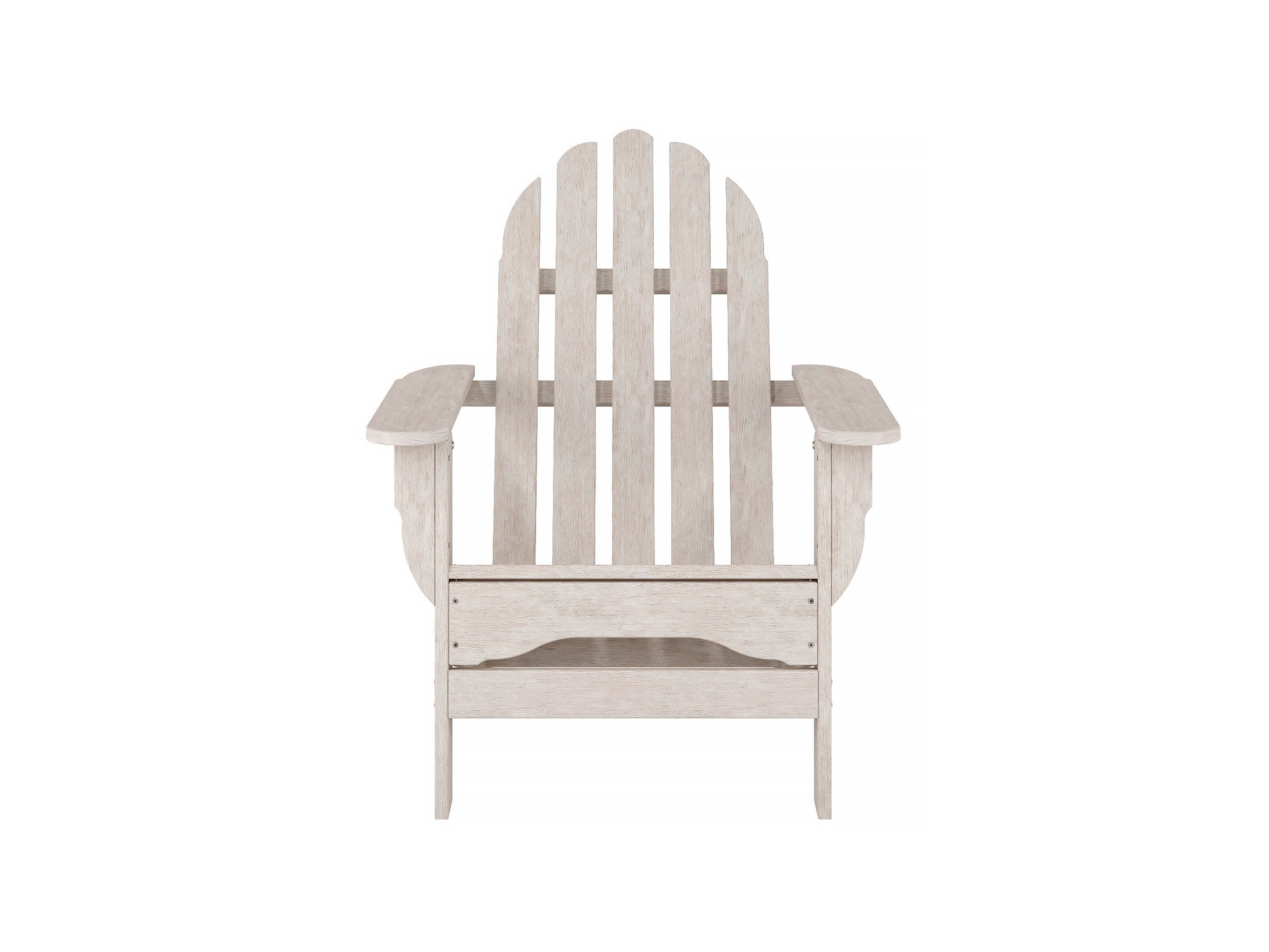 Half - Classic Adirondack Chair in Paper BirchFront View Blank Background