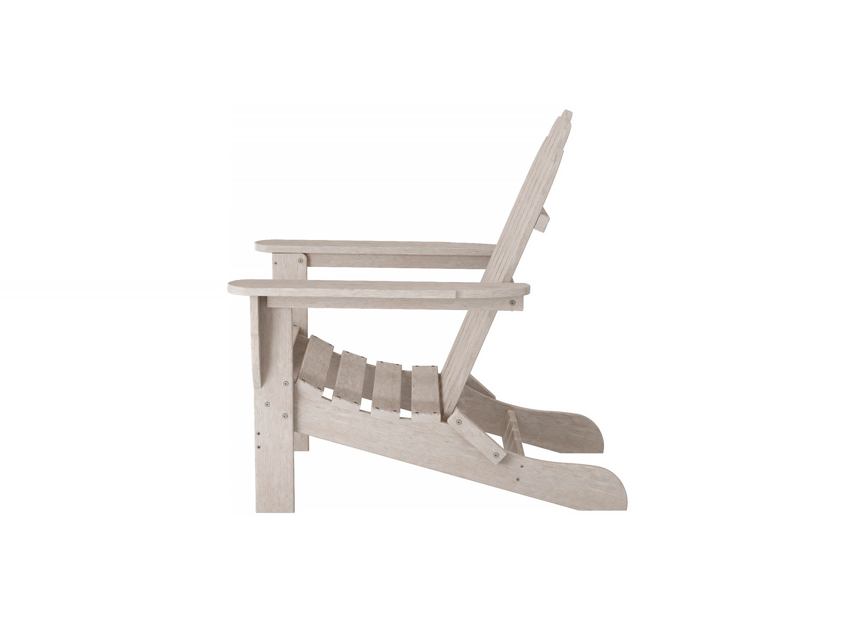 Half - Classic Adirondack Chair in Paper Birch Side View Blank Background