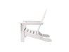 Half - Classic Adirondack Chair in White Side View Blank Background