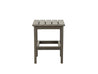 Half - Coastal Gray Classic Side Table on Blank Background