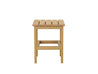 Half - Natural Teak Classic Side Table on Blank Background