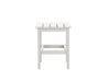 Half - White Classic Side Table on Blank Background Side View