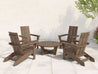 Featured Image - Aria Adirondack Conversation Table Set in Coastal Gray