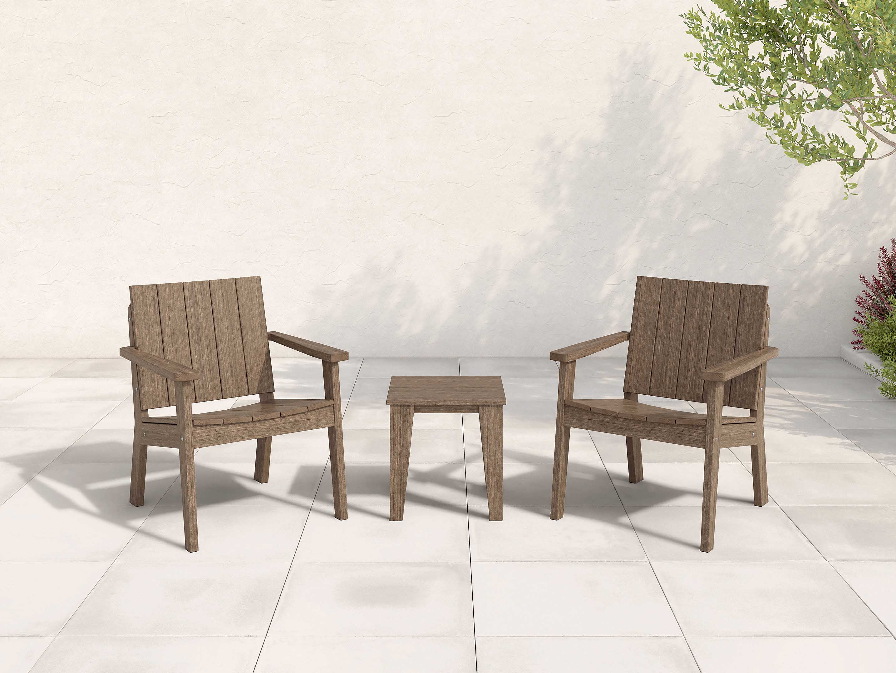 Ashland two chat chairs set Coastal Gray