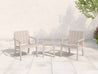 Ashland Chat Chair Set with Modern Side Table in Paper Birch