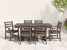 NatBeechwood Classic Dining Set with ladder back chairs on patio