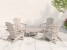 Paper Birch Johnson Bay Adirondack Set Four Chairs and Madison Table
