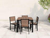 Park City Square Dining Set Antique Mahogany woodgrain