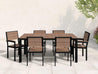 Park City Dining Set Antique Mahogany Black Frame