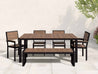 Featured Image - Park City Dining Set Brazilian Walnut Black Frame