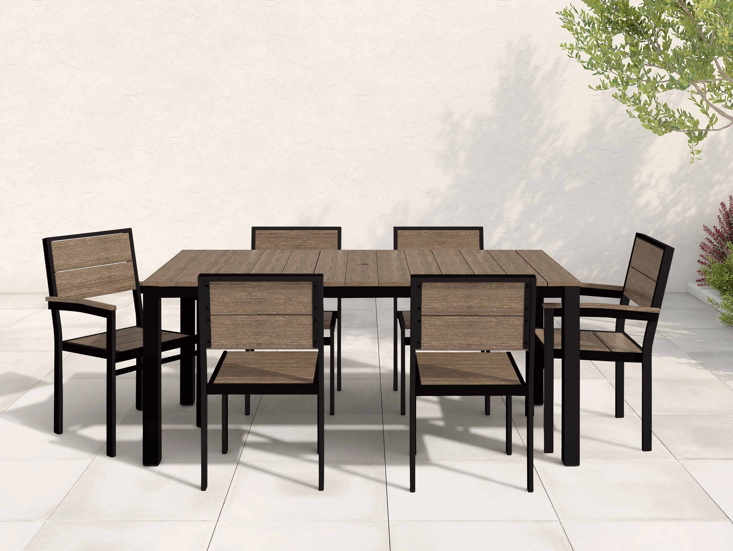 Park City Dining Set Beechwood Black Frame