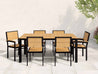 Park City Dining Set Natural Teak Black Frame