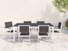 Park City Dining Set Black with White Frame