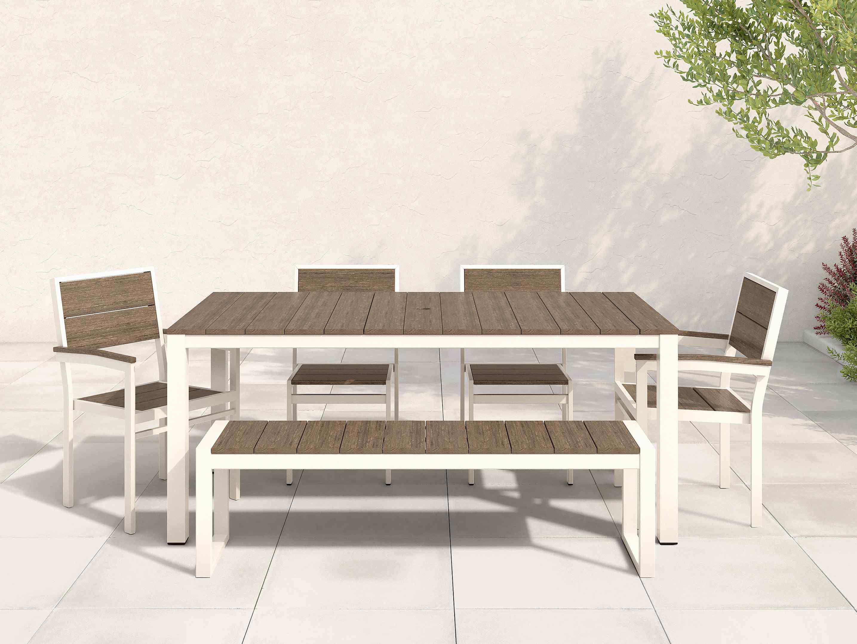 Park City Dining Set Beechwood White Frame