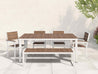 Featured Image - Park City Dining Set Brazilian Walnut White Frame