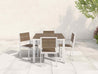Park City Square Dining Set Beechwood White Frame