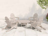 Four Paper Birch Classic Adirondack Chairs surrounding a Madison Conversation Table
