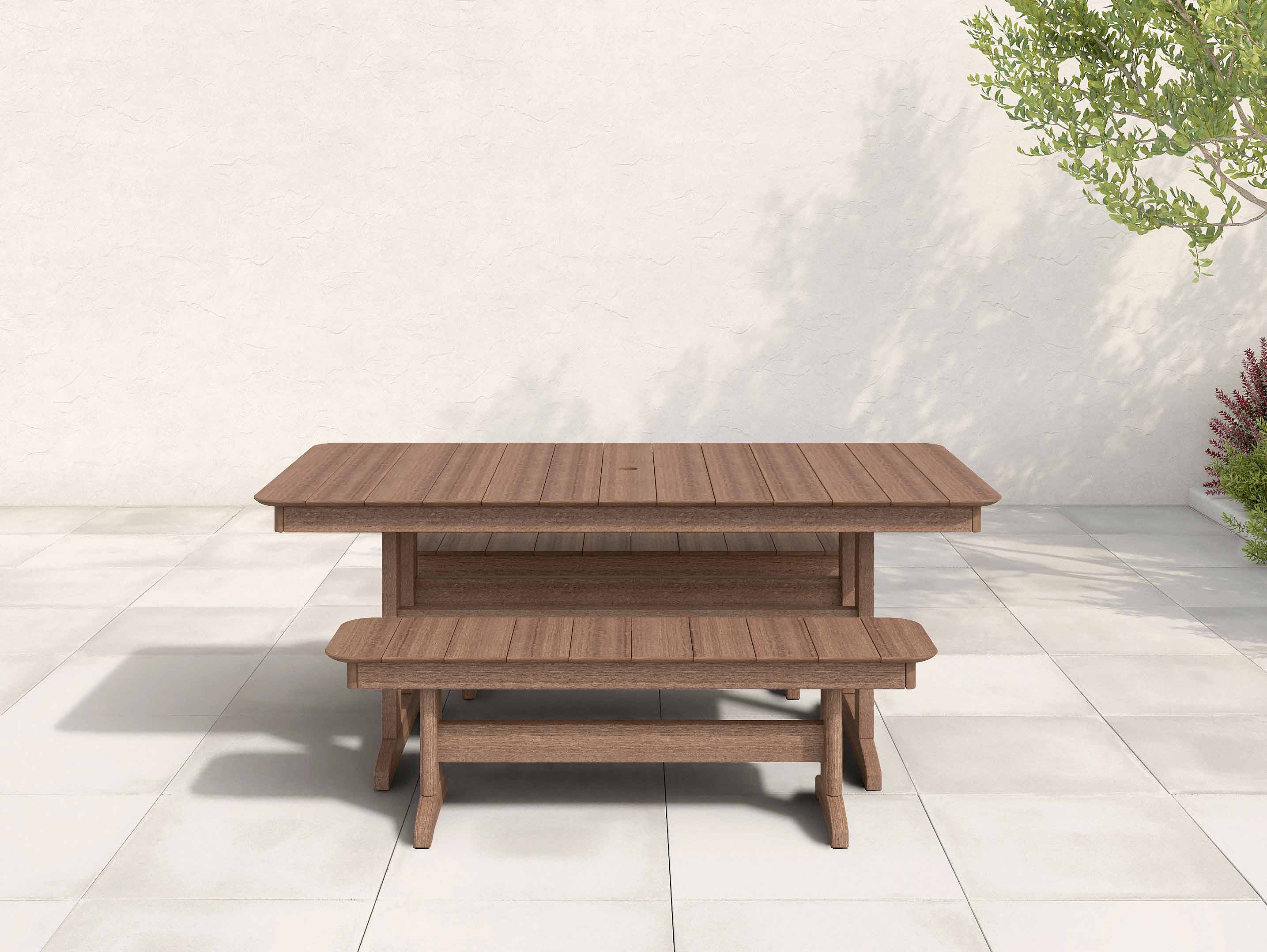 Classic Trestle 3-Piece Dining Set