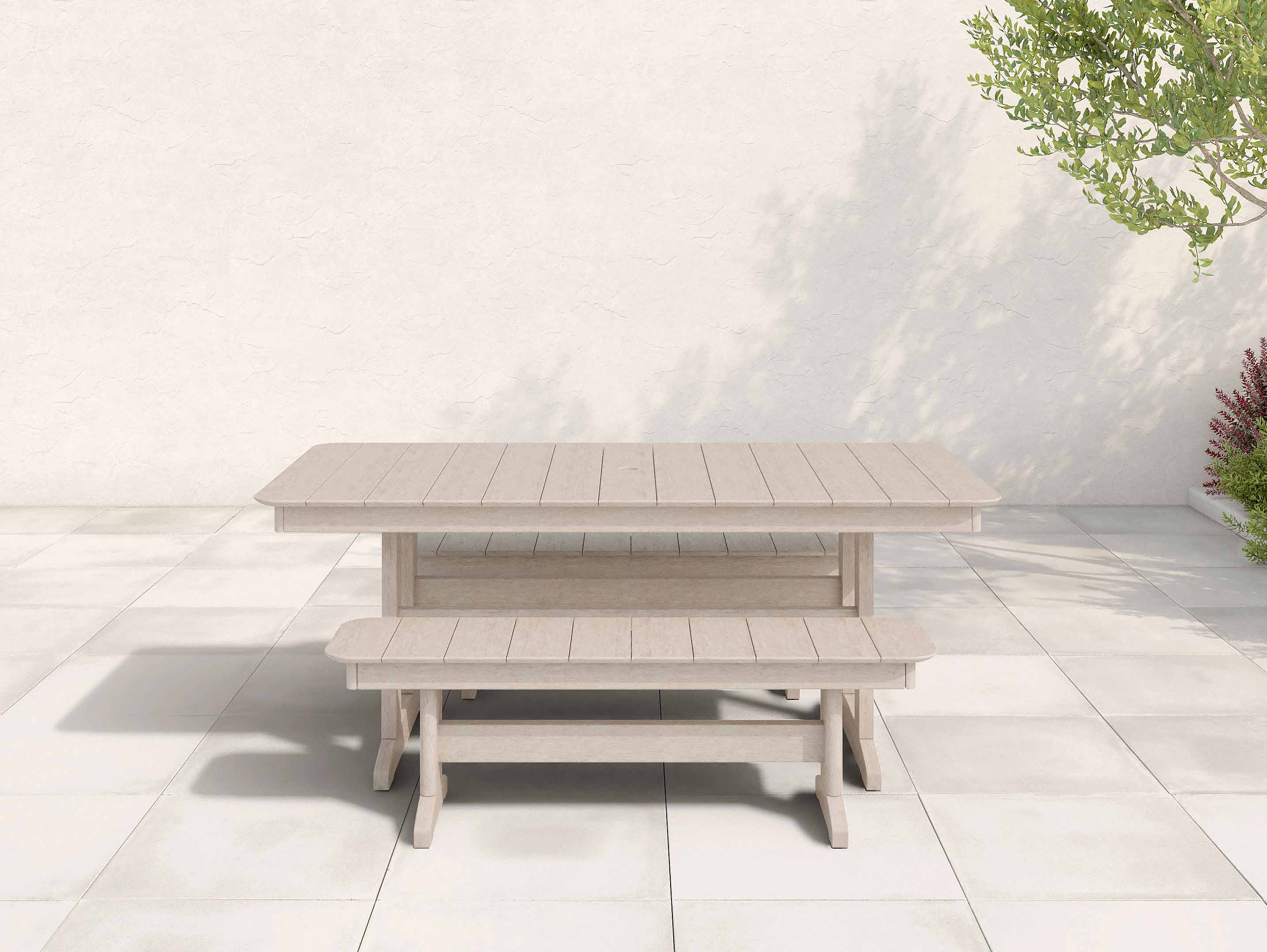 Classic Trestle 3-Piece Dining Set
