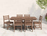 Antique Mahogany Classic Dining Set with ladder back chairs