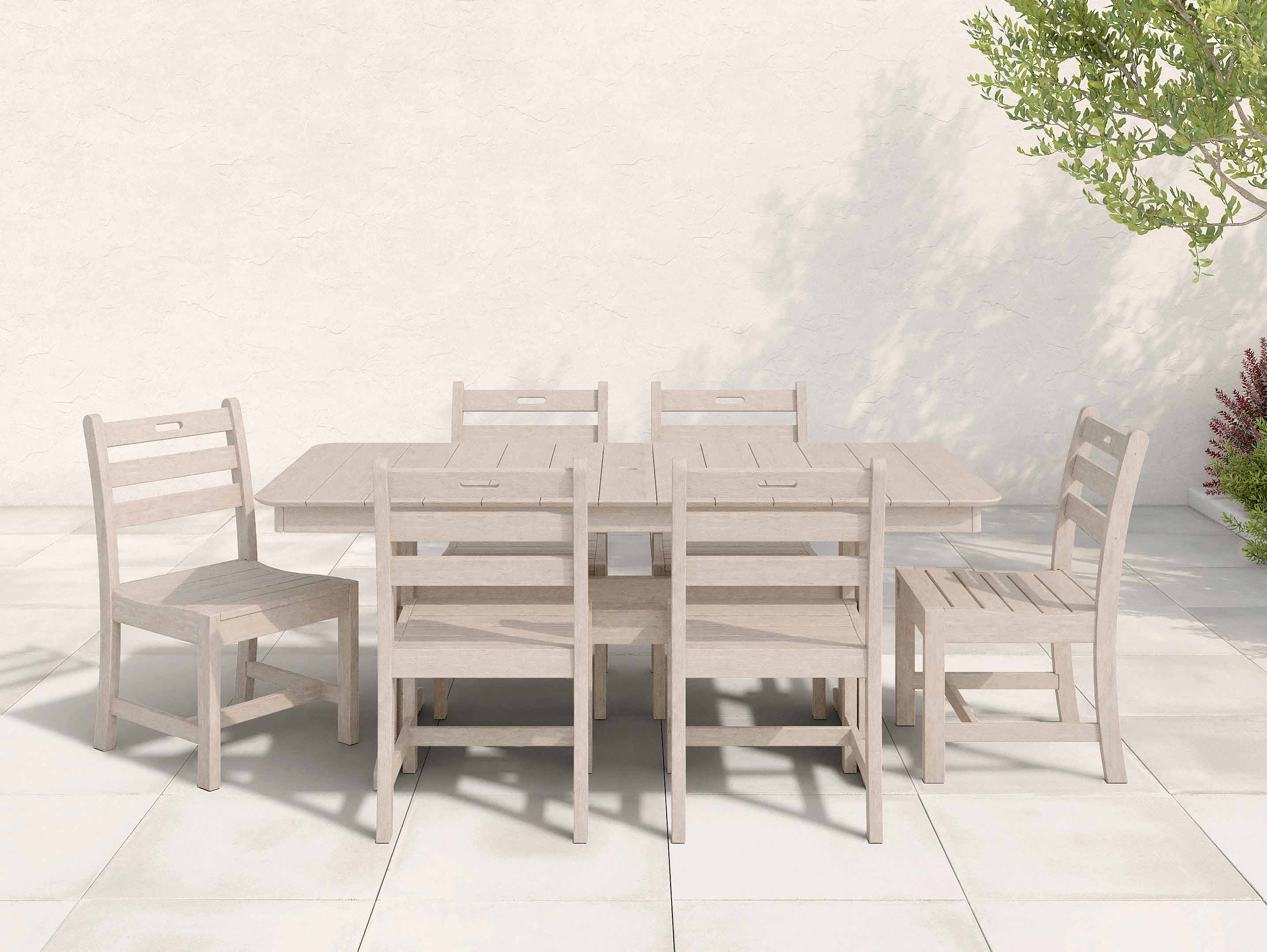 Paper Birch Classic Dining Set with ladder back chairs