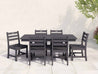 Black Classic Dining Set with ladder back chairs