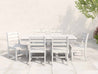 White Classic Dining Set with ladder back chairs